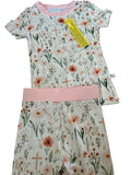 Floral Cross 2-Piece Bamboo Set