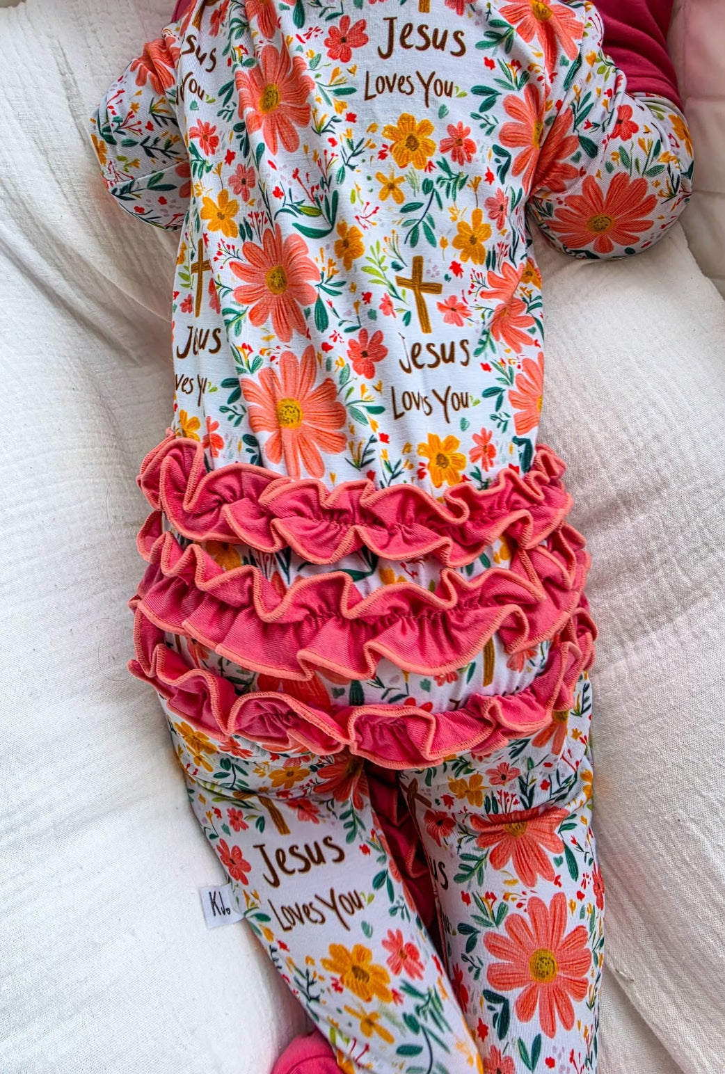 Jesus Loves You, Ruffle Bamboo Zippy