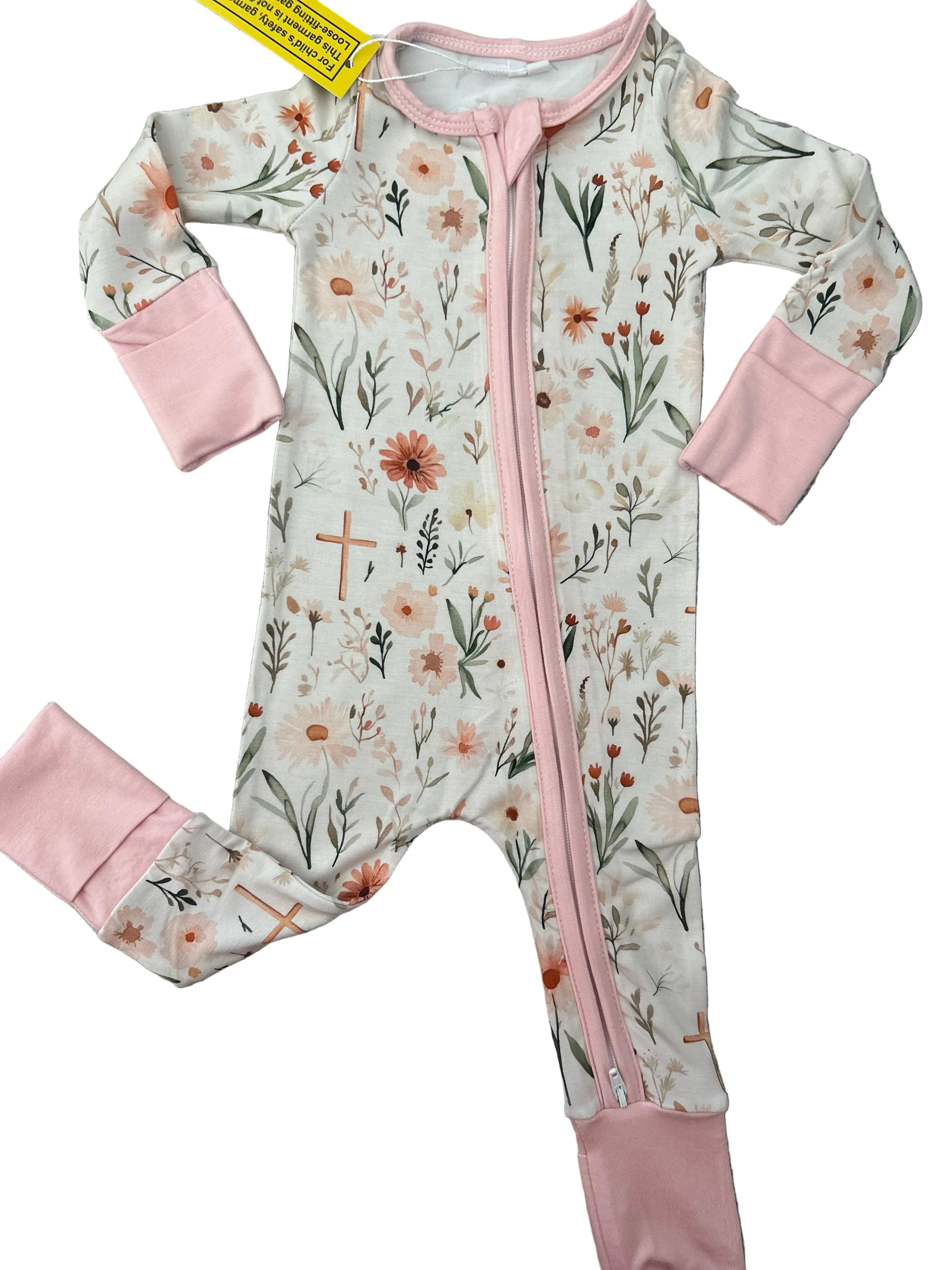 Bamboo Floral Cross Zippy