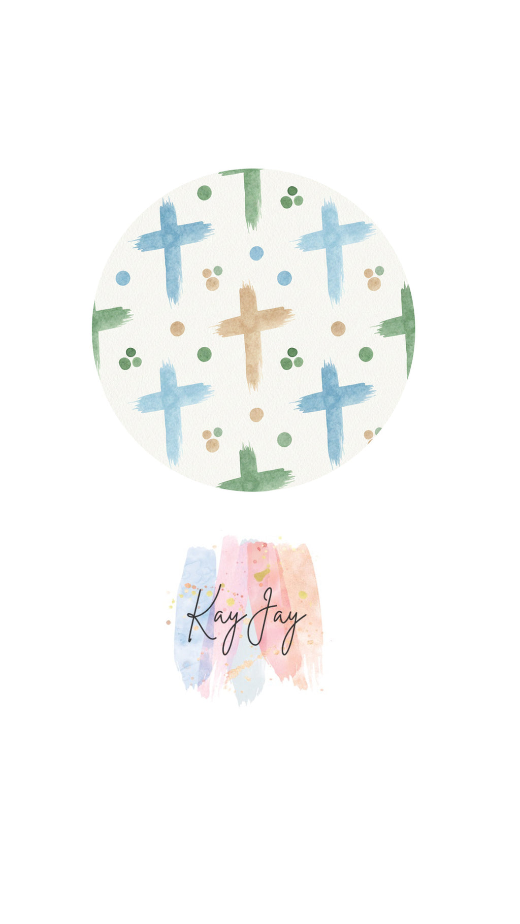 Pastel Crosses Bamboo Set