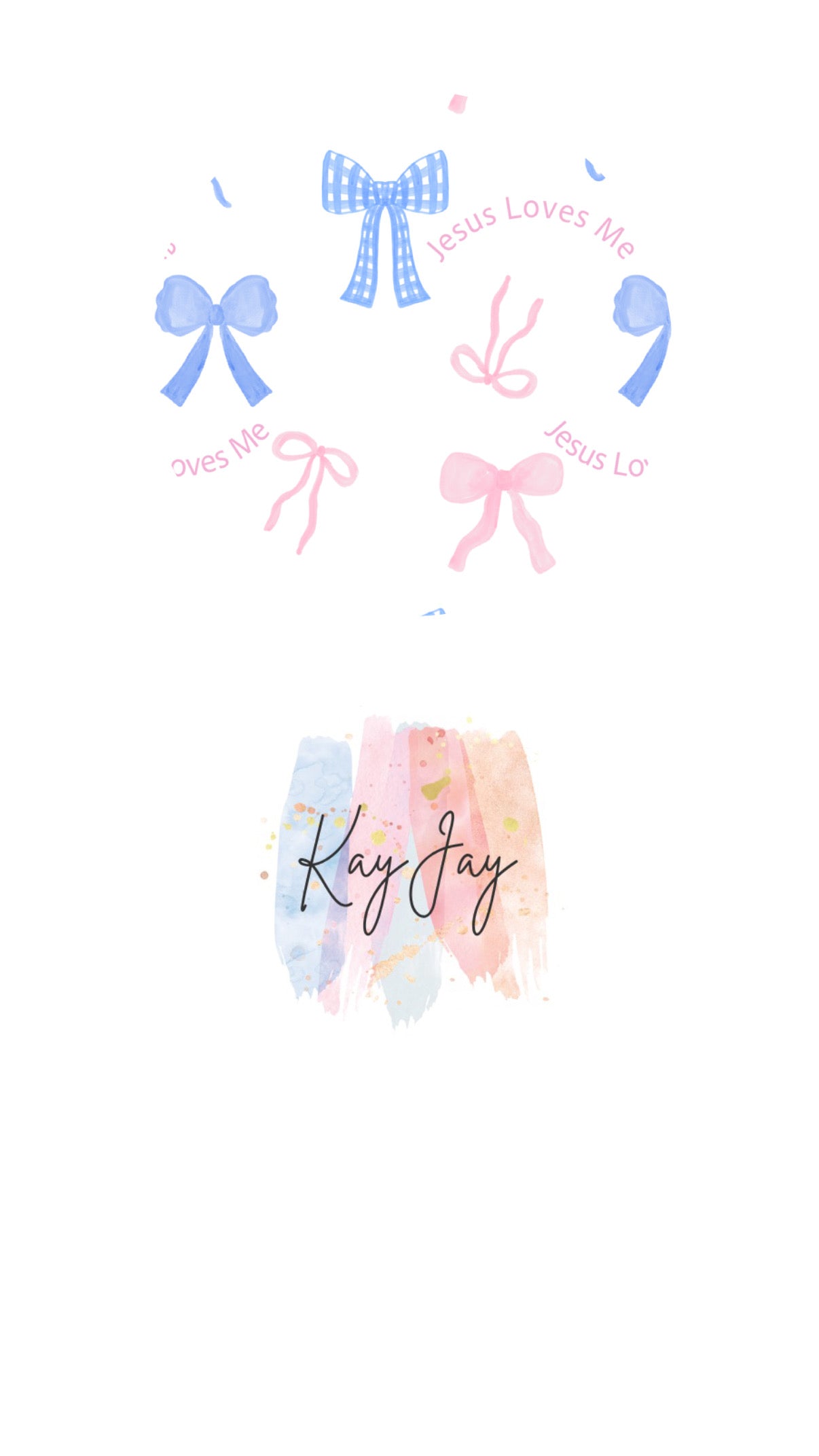 Jesus Loves Me Bows Bamboo Set