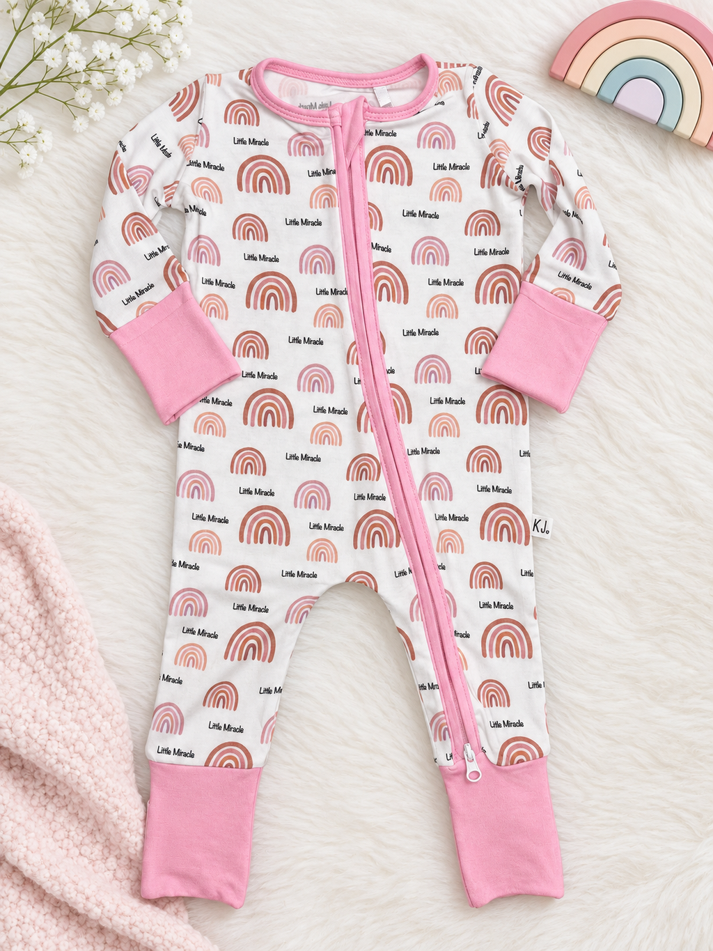 Little Miracle Pink Bamboo Zippy