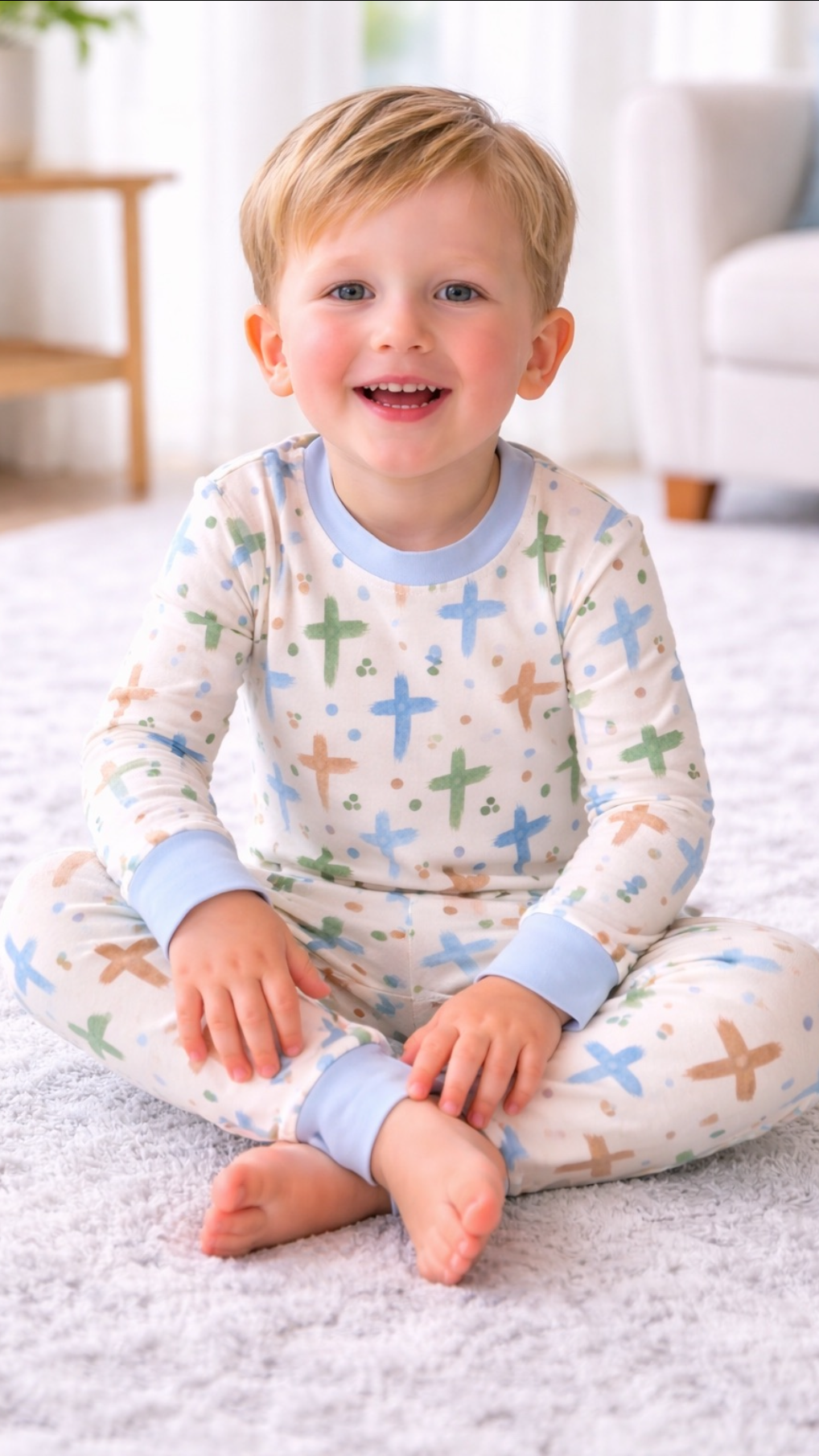 Pastel Crosses Bamboo Set