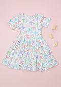 Pastel Crosses Bamboo Twirl Dress