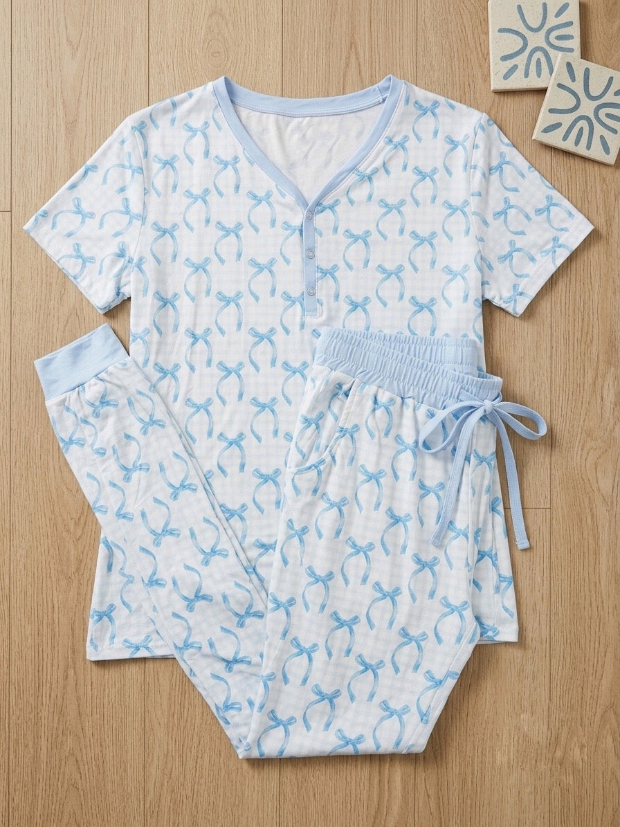Women’s Bows Bamboo Pajama Set