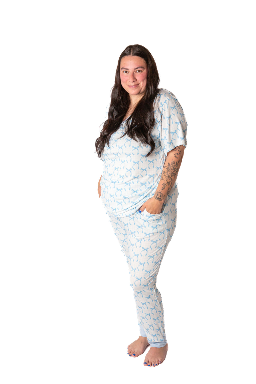 Women’s Bows Bamboo Pajama Set