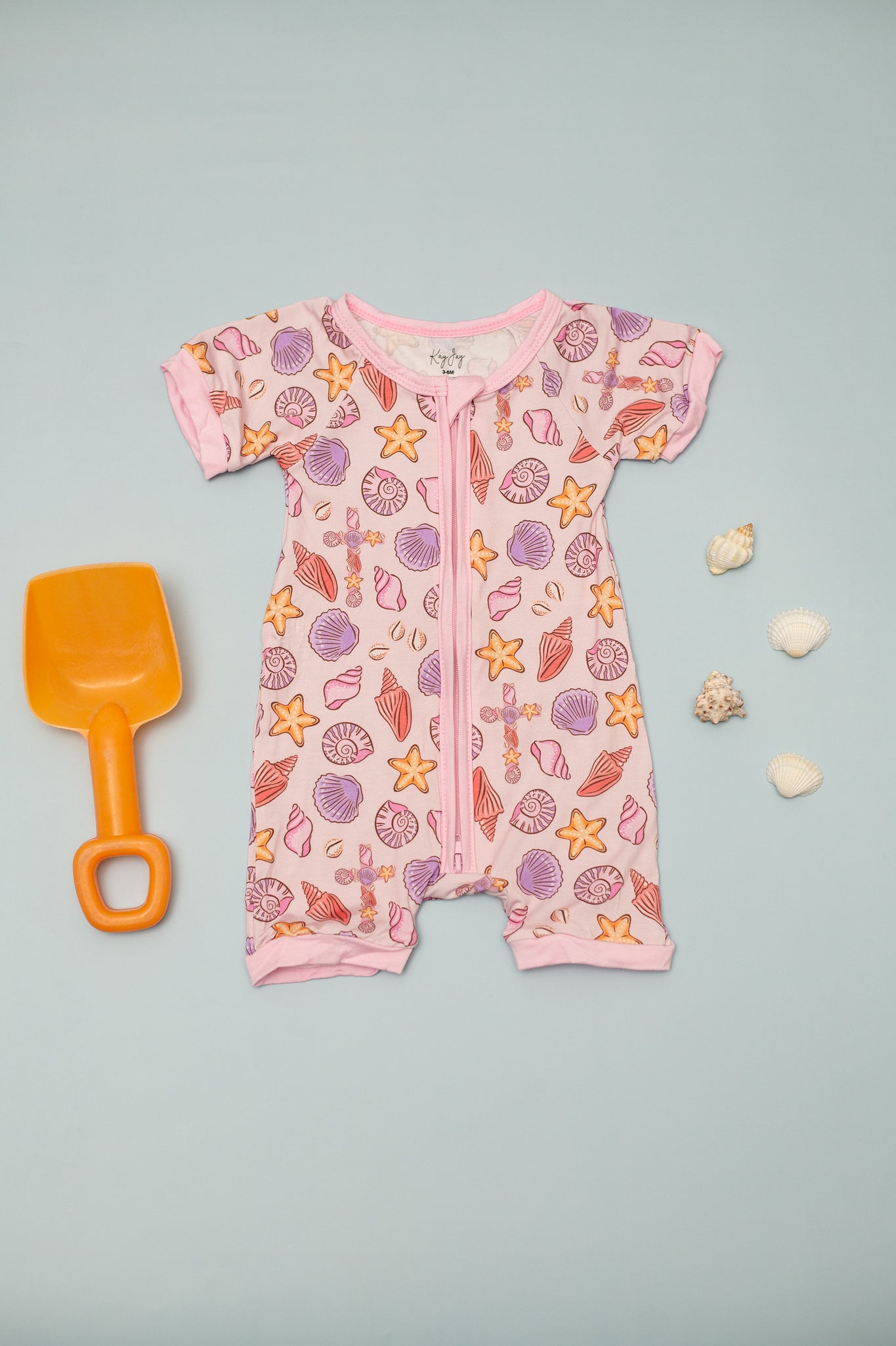 Seashells Bamboo Shortie (Pink)
