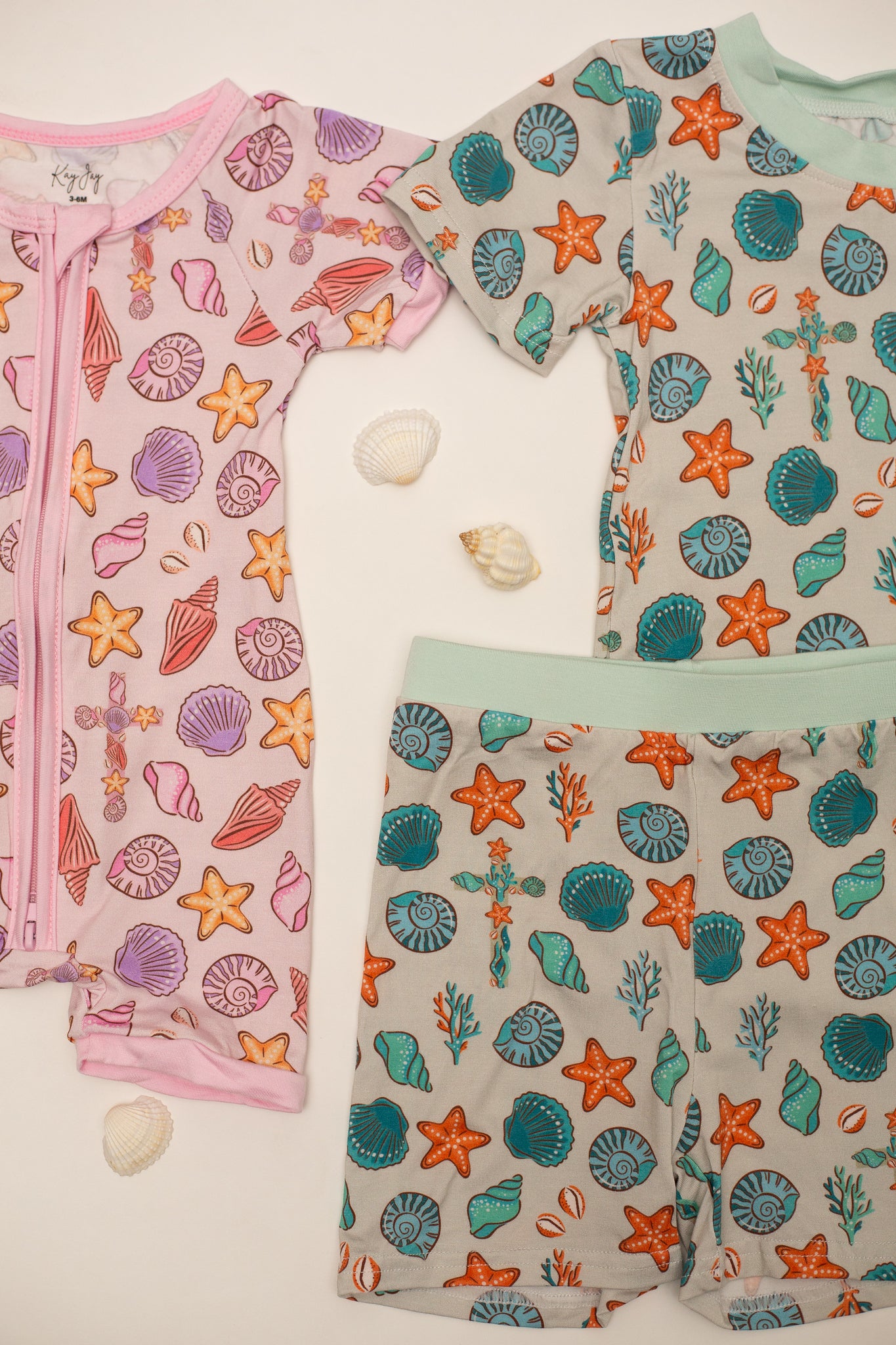 Seashells Bamboo Shortie (Pink)