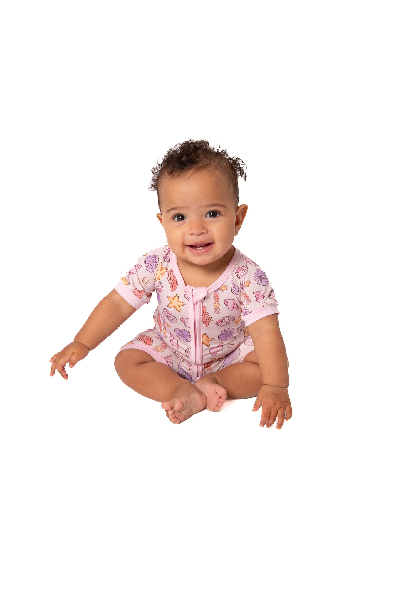 Seashells Bamboo Shortie (Pink)