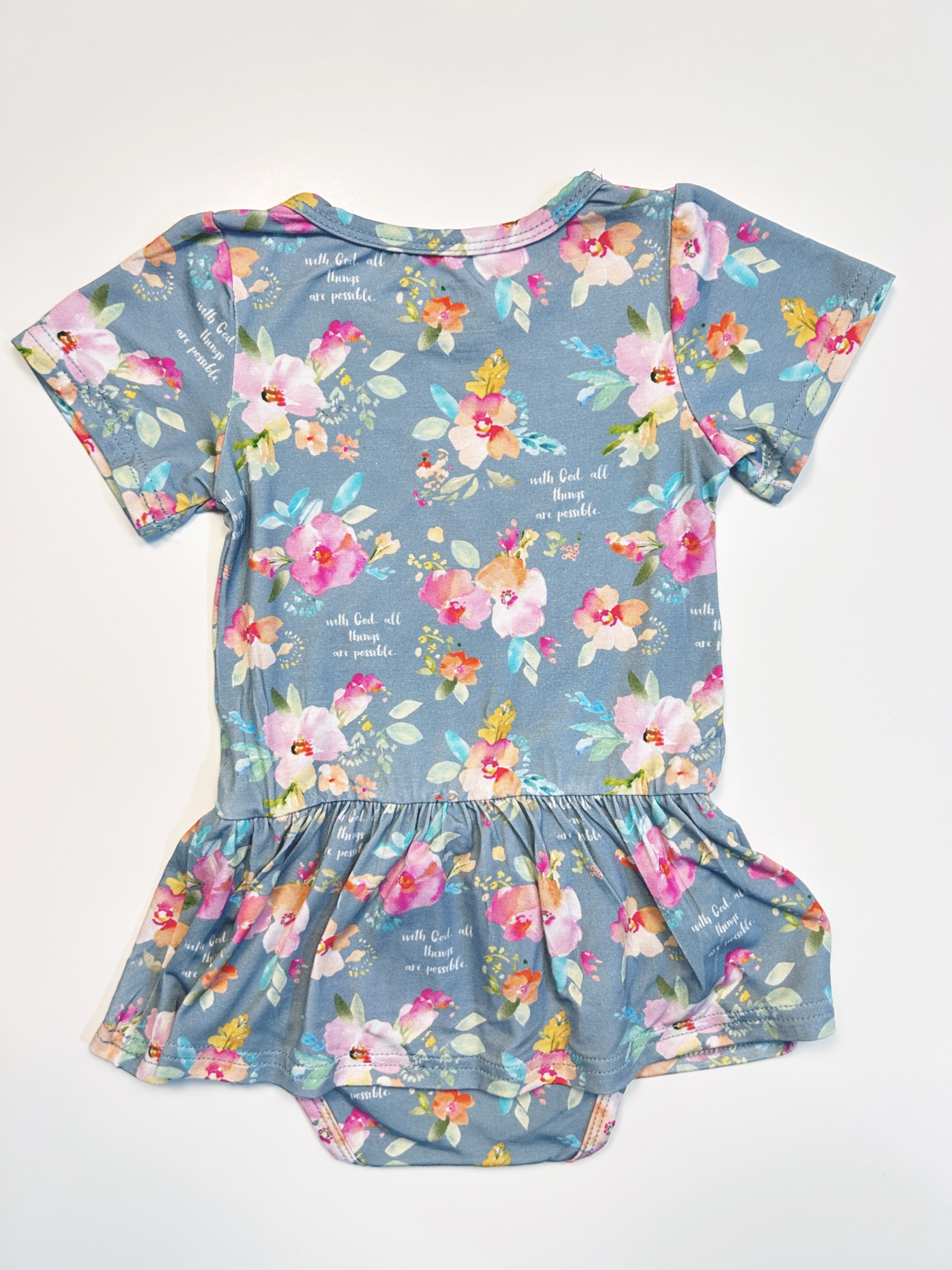 All Things Are Possible Twirl Bodysuit Dress