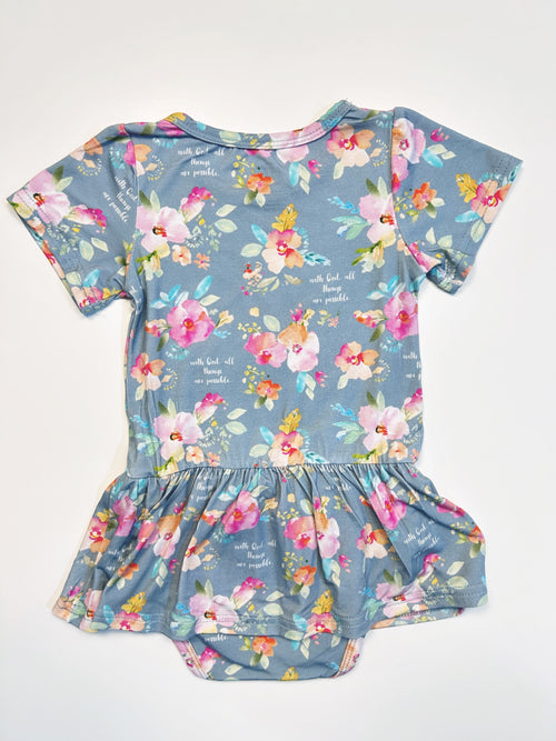 All Things Are Possible Twirl Bodysuit Dress