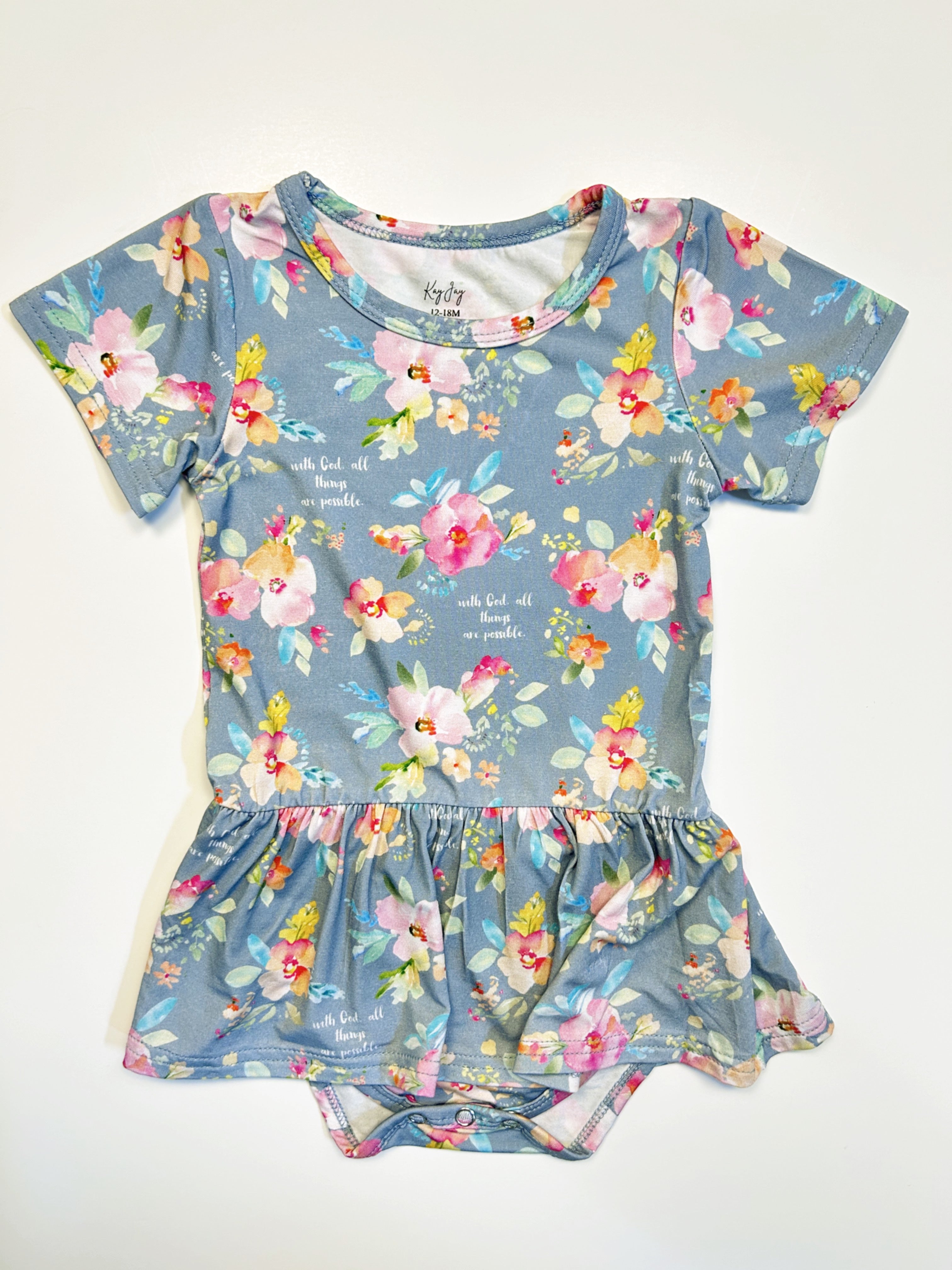 All Things Are Possible Twirl Bodysuit Dress