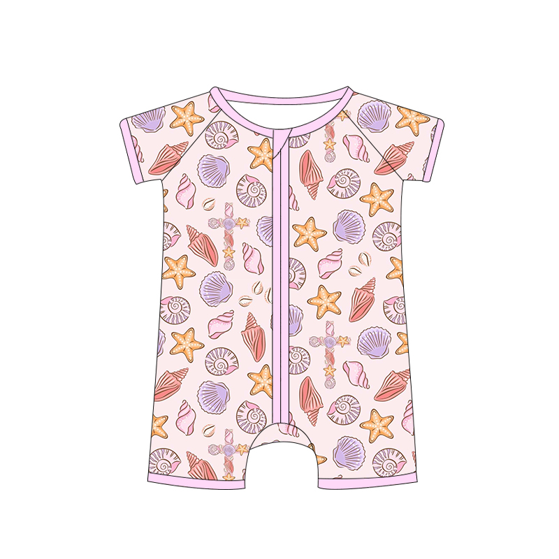 Pre-Order Seashells Bamboo Shortie (Pink)
